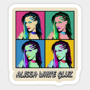 Alissa White Gluz Pop Art Style Sticker